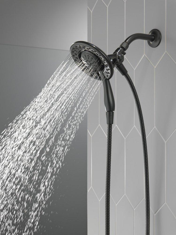 Delta Faucet Matte Black Multi Function Showerhead 