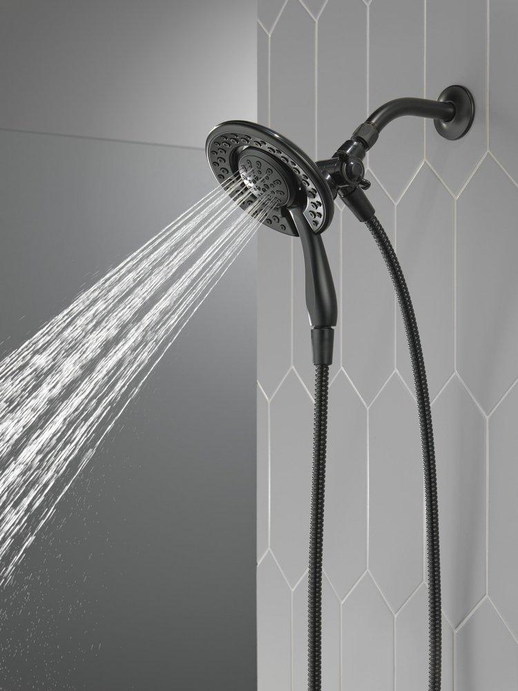 Delta Faucet Matte Black Multi Function Showerhead 