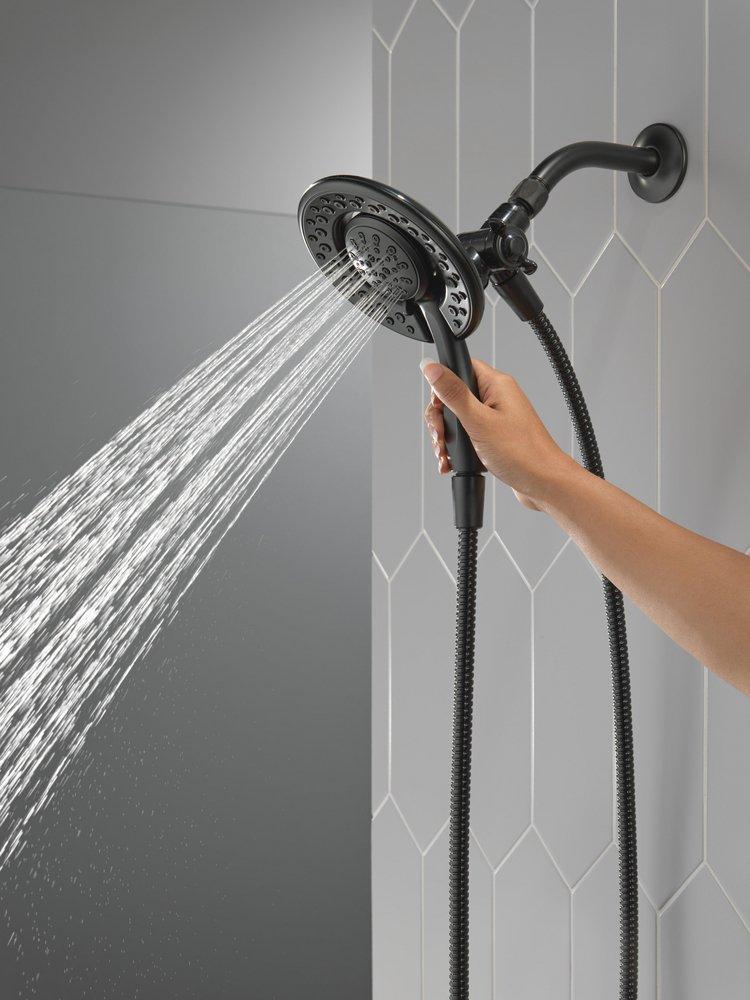 Delta Faucet Matte Black Multi Function Showerhead 