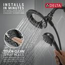 Delta Faucet Matte Black Multi Function Showerhead 