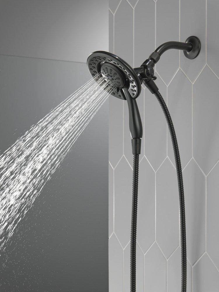 Delta Faucet Matte Black Multi Function Showerhead 