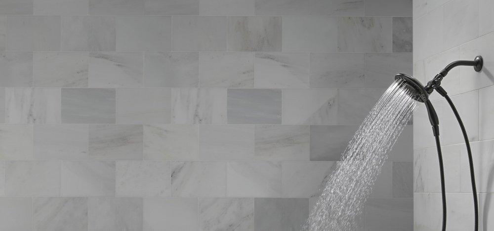 Delta Faucet Matte Black Multi Function Showerhead 