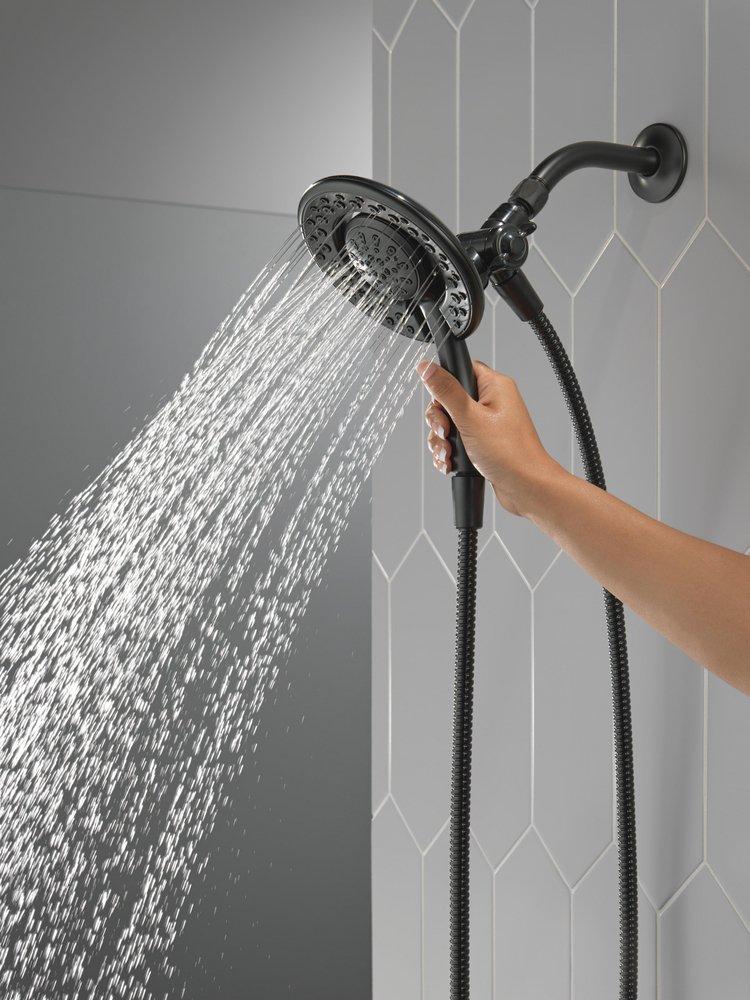 Delta Faucet Matte Black Multi Function Showerhead 