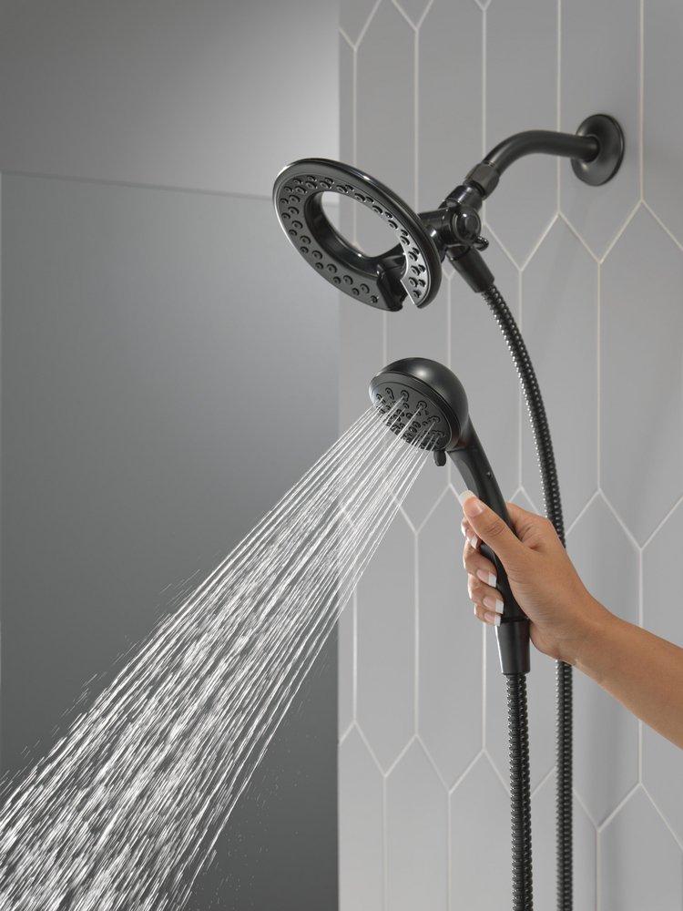 Delta Faucet Matte Black Multi Function Showerhead 