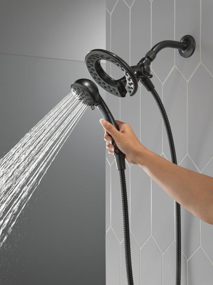 Delta Faucet Matte Black Multi Function Showerhead 