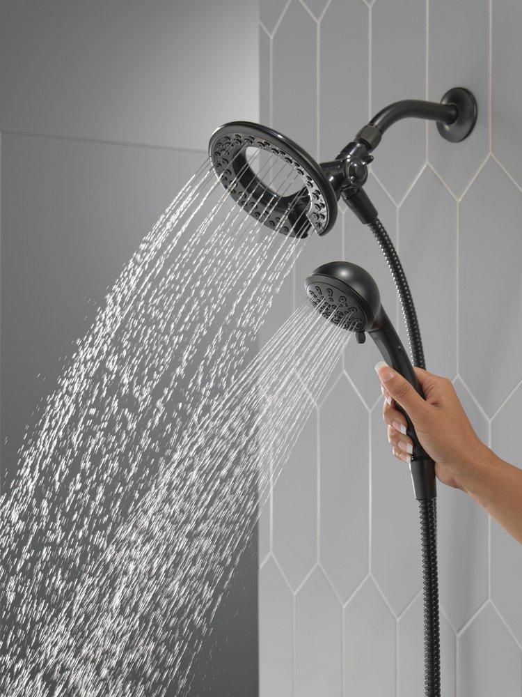 Delta Faucet Matte Black Multi Function Showerhead 