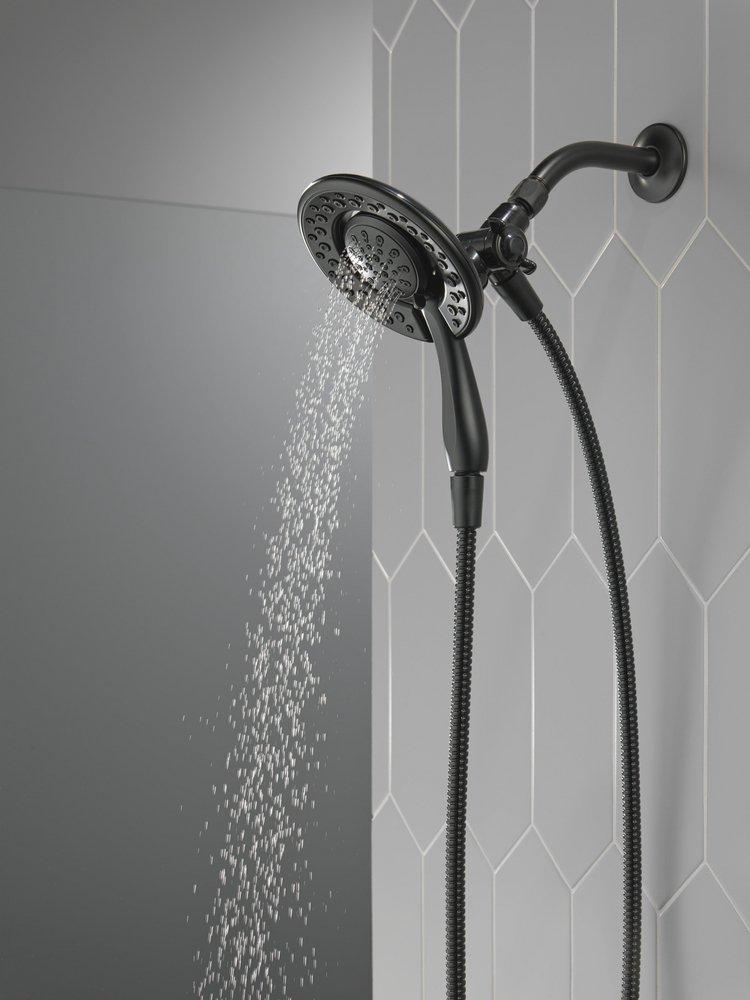 Delta Faucet Matte Black Multi Function Showerhead 
