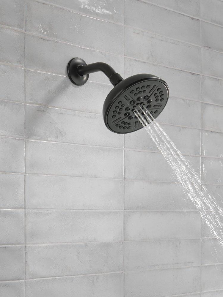 Delta Faucet Matte Black Multi Function Showerhead 