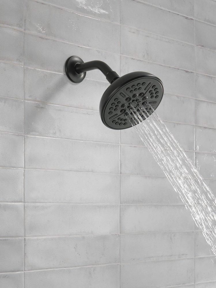 Delta Faucet Matte Black Multi Function Showerhead 