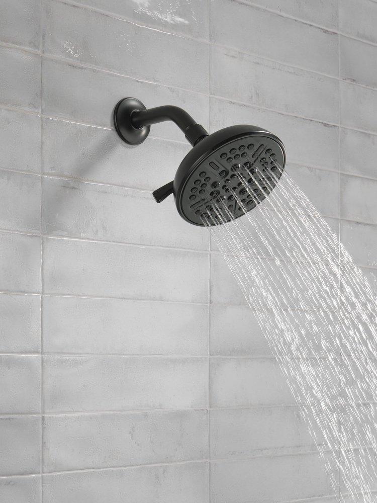 Delta Faucet Matte Black Multi Function Showerhead 