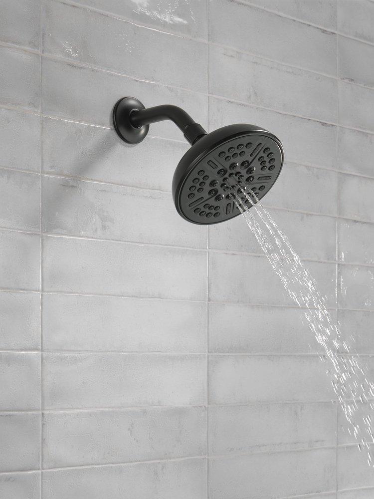 Delta Faucet Matte Black Multi Function Showerhead 