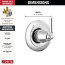 Delta Faucet Chrome Single Handle Diverter Valve Trim 