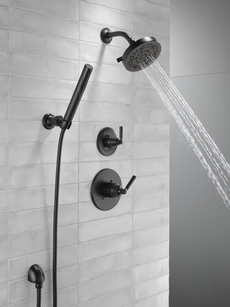 Delta Faucet Matte Black Single Handle Bathtub & Shower Faucet (Trim Only) 