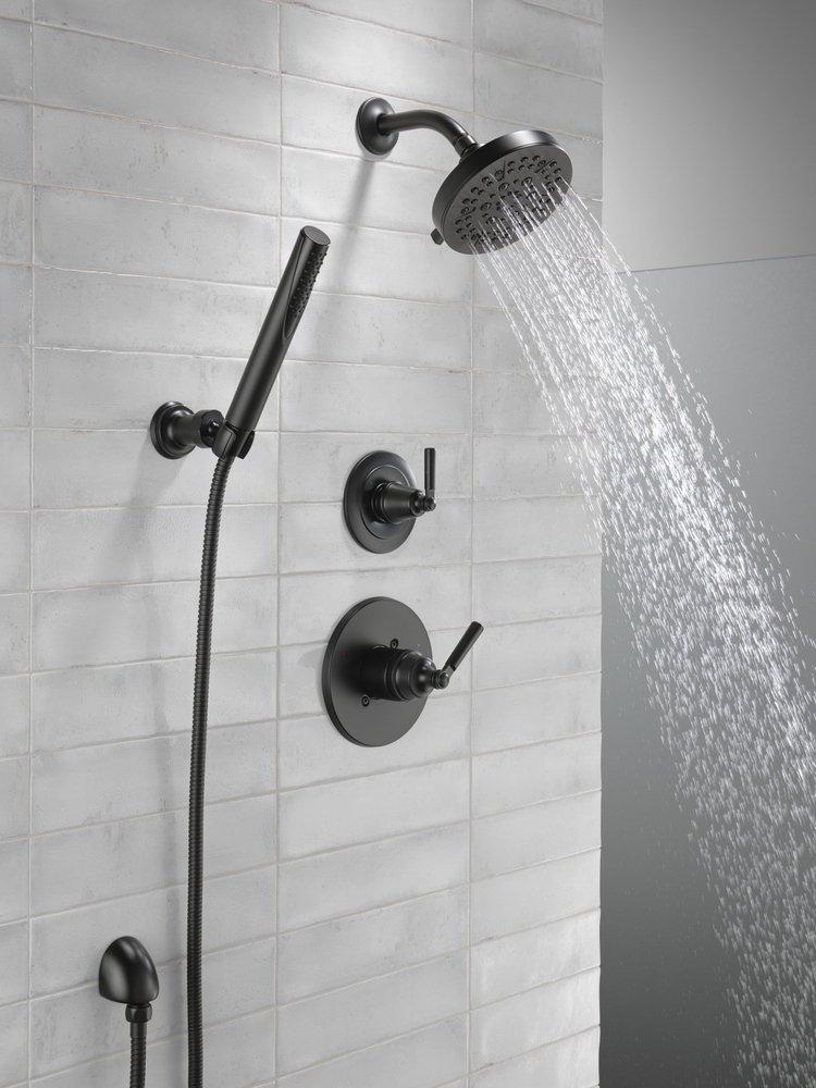 Delta Faucet Matte Black Single Handle Bathtub & Shower Faucet (Trim Only) 