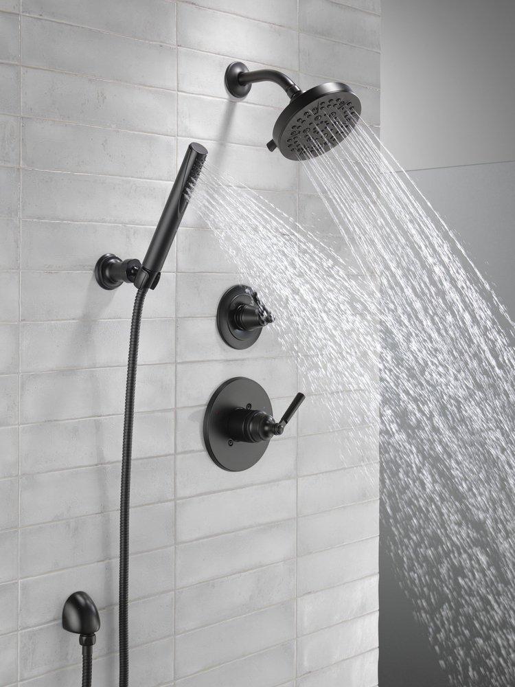 Delta Faucet Matte Black Single Handle Bathtub & Shower Faucet (Trim Only) 