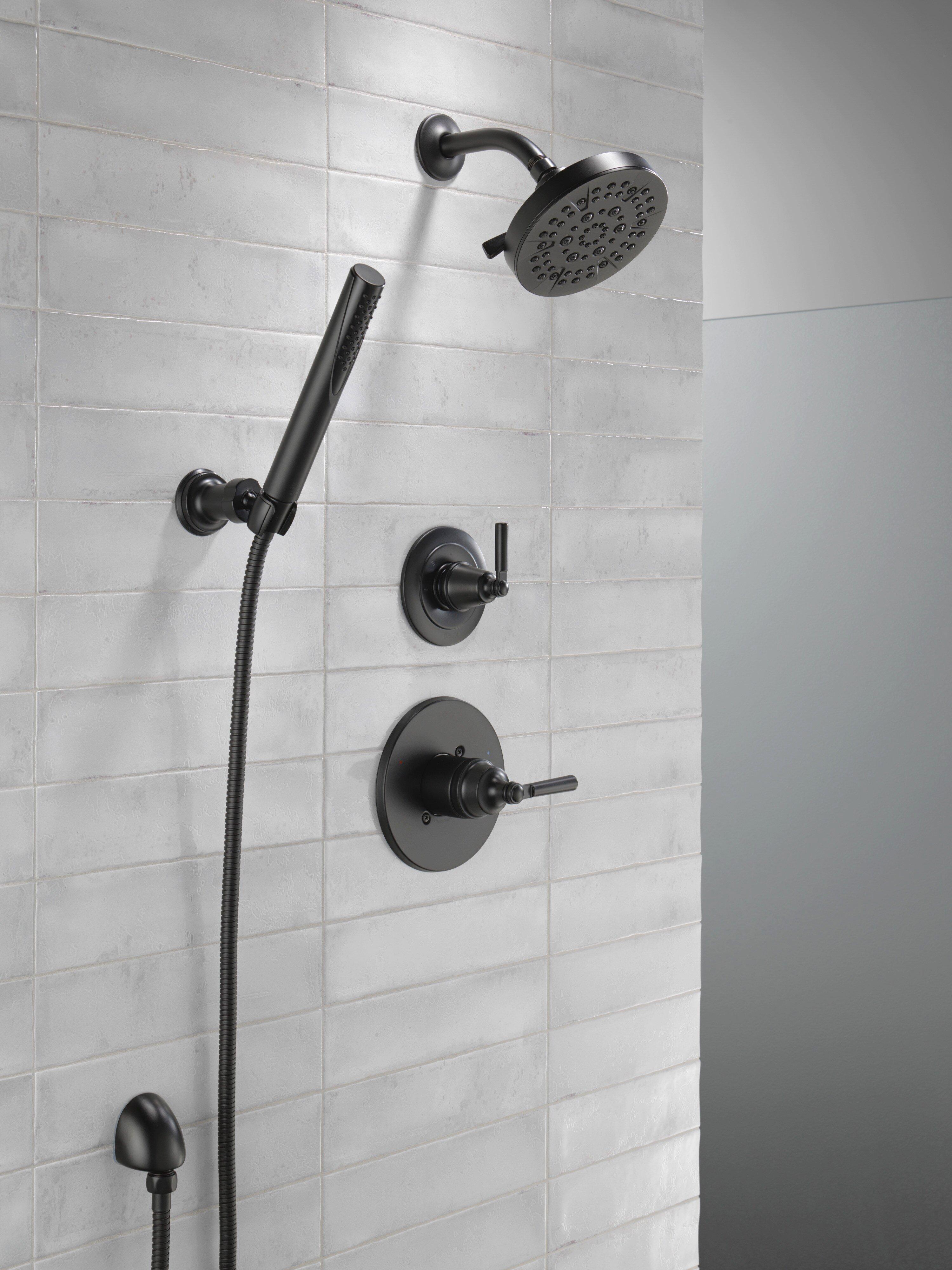 Delta Faucet Matte Black Single Handle Diverter Valve Trim 