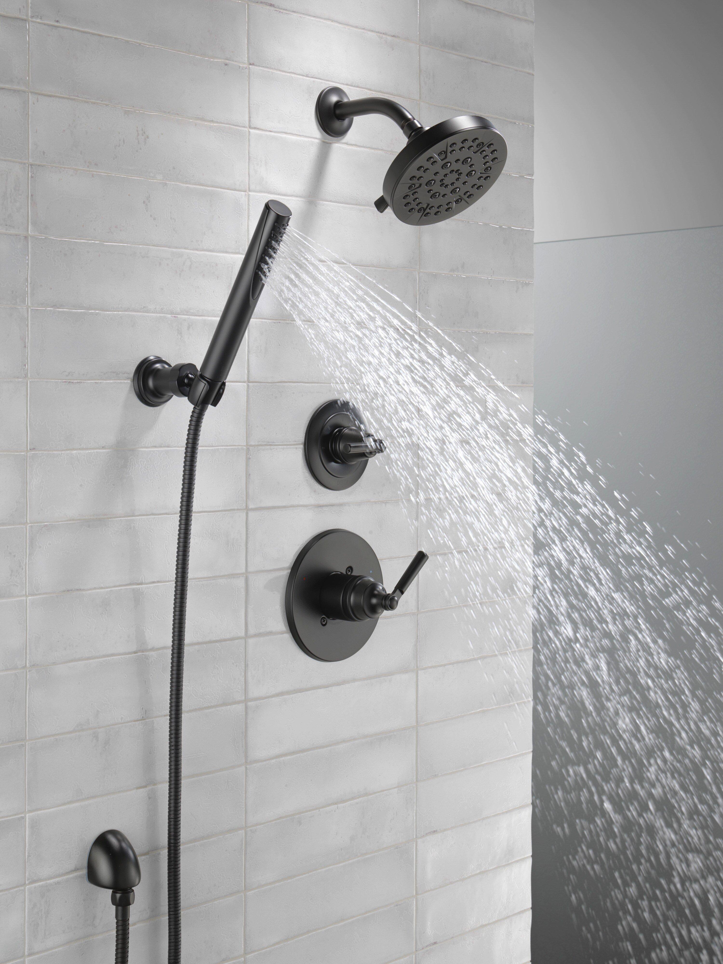 Delta Faucet Matte Black Single Handle Diverter Valve Trim 