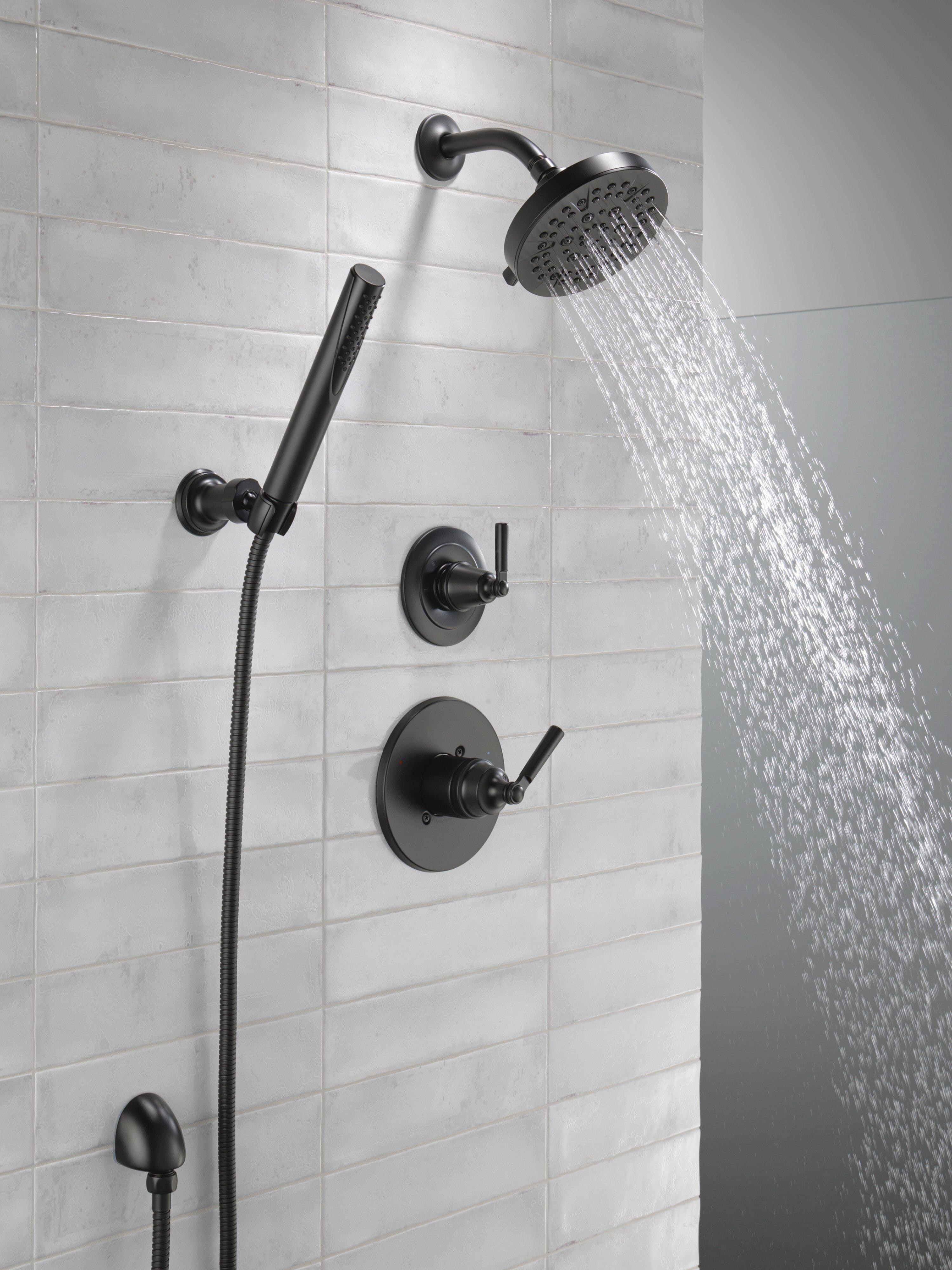 Delta Faucet Matte Black Single Handle Diverter Valve Trim 