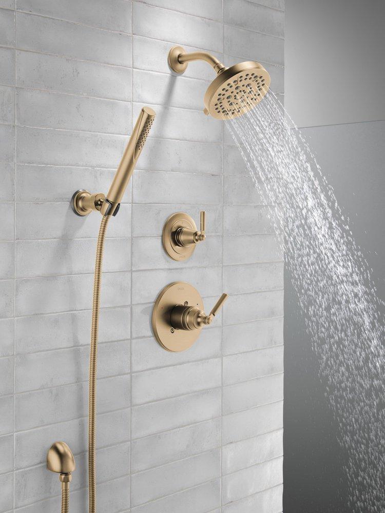 Delta Faucet Brilliance&reg; Champagne Bronze Single Handle Multi Function Bathtub & Shower Faucet (Trim Only) 