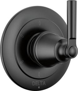 Single Handle Diverter Valve Trim in Matte Black