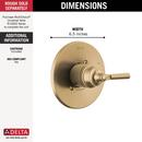 Delta Faucet Brilliance Champagne Bronze Single Handle Pressure Balancing Valve Trim 