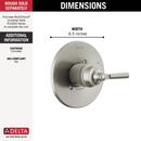 Delta Faucet Stainless Single Handle Bathtub & Shower Faucet (Trim Only) 
