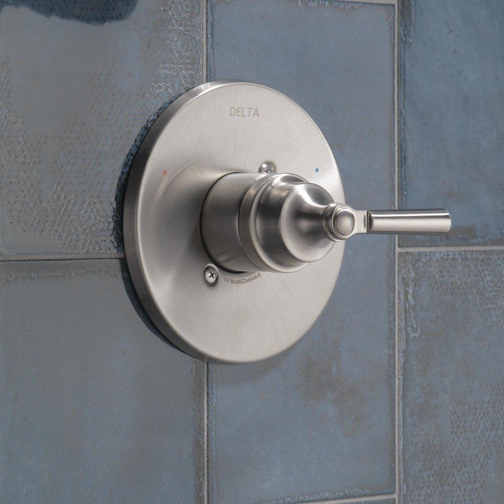 Delta Faucet Brilliance Stainless Single Handle Pressure Balancing Valve Trim 