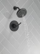 Delta Faucet Matte Black Single Handle Multi Function Shower Faucet (Trim Only) 