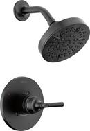 Delta Faucet Matte Black Single Handle Multi Function Shower Faucet (Trim Only) 