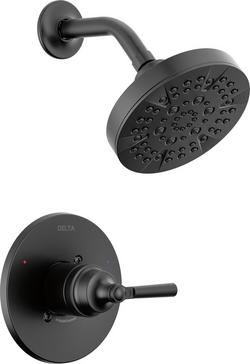 Single Handle Multi Function Shower Faucet in Matte Black (Trim Only)