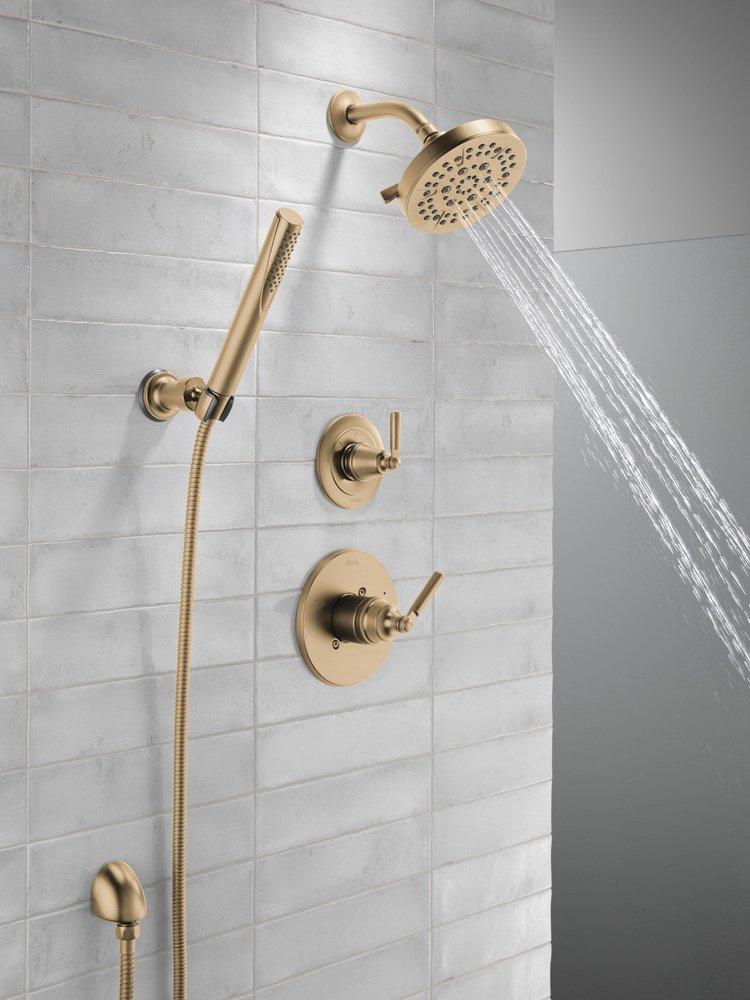 Delta Faucet Brilliance® Champagne Bronze Single Handle Multi Function Shower Faucet (Trim Only) 