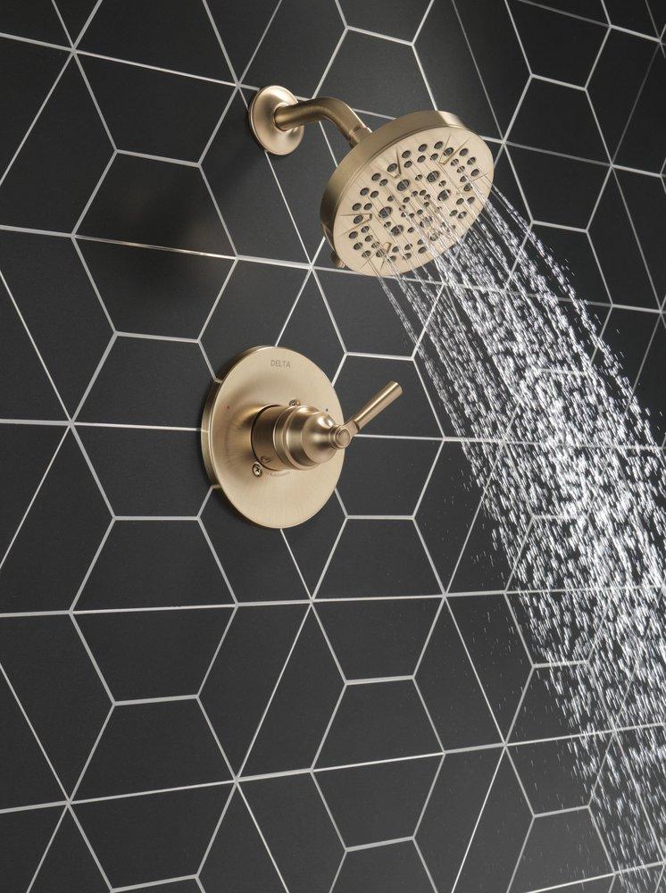 Delta Faucet Brilliance® Champagne Bronze Single Handle Multi Function Shower Faucet (Trim Only) 