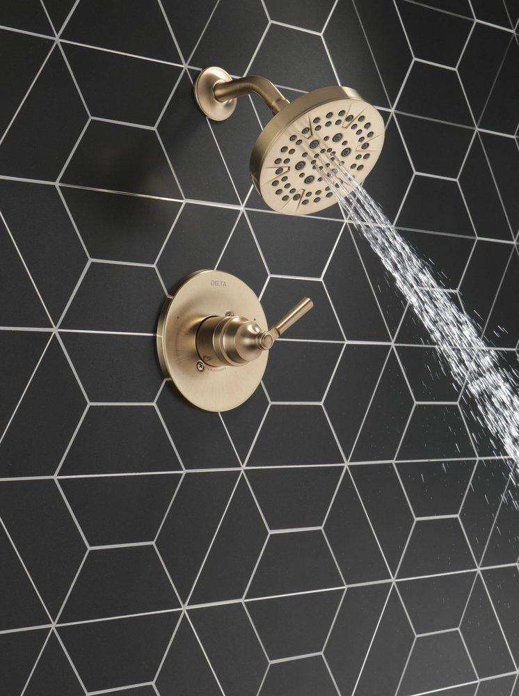 Delta Faucet Brilliance® Champagne Bronze Single Handle Multi Function Shower Faucet (Trim Only) 