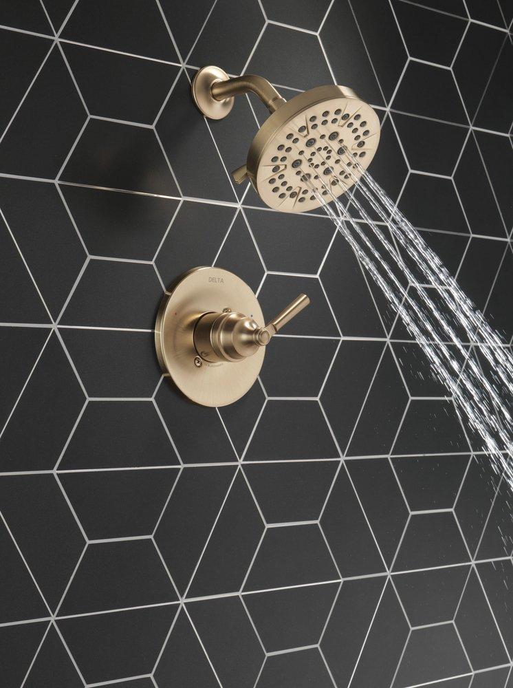 Delta Faucet Brilliance Champagne Bronze Single Handle Multi Function Shower Faucet (Trim Only) 