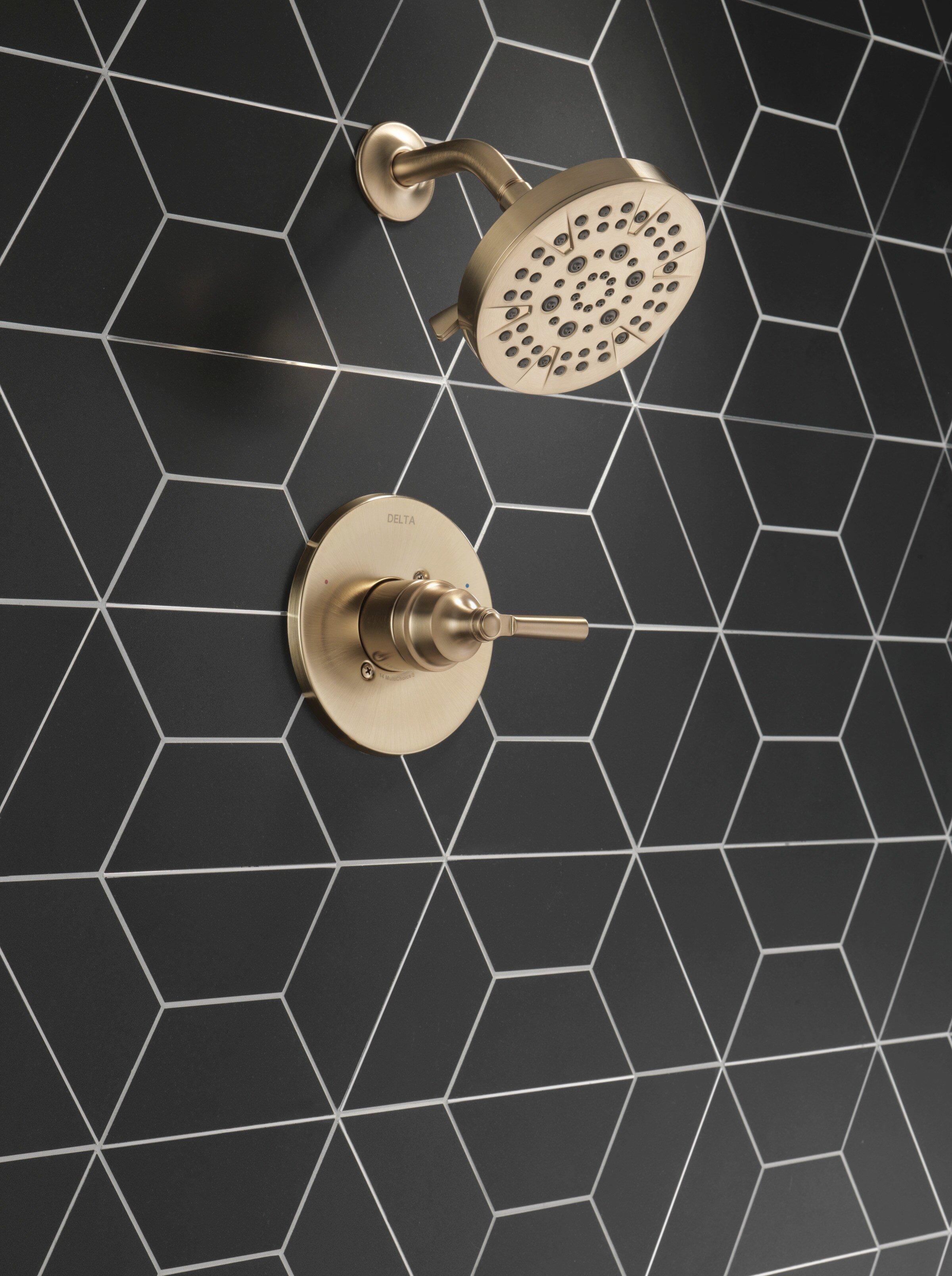 Delta Faucet Brilliance Champagne Bronze Single Handle Multi Function Shower Faucet (Trim Only) 