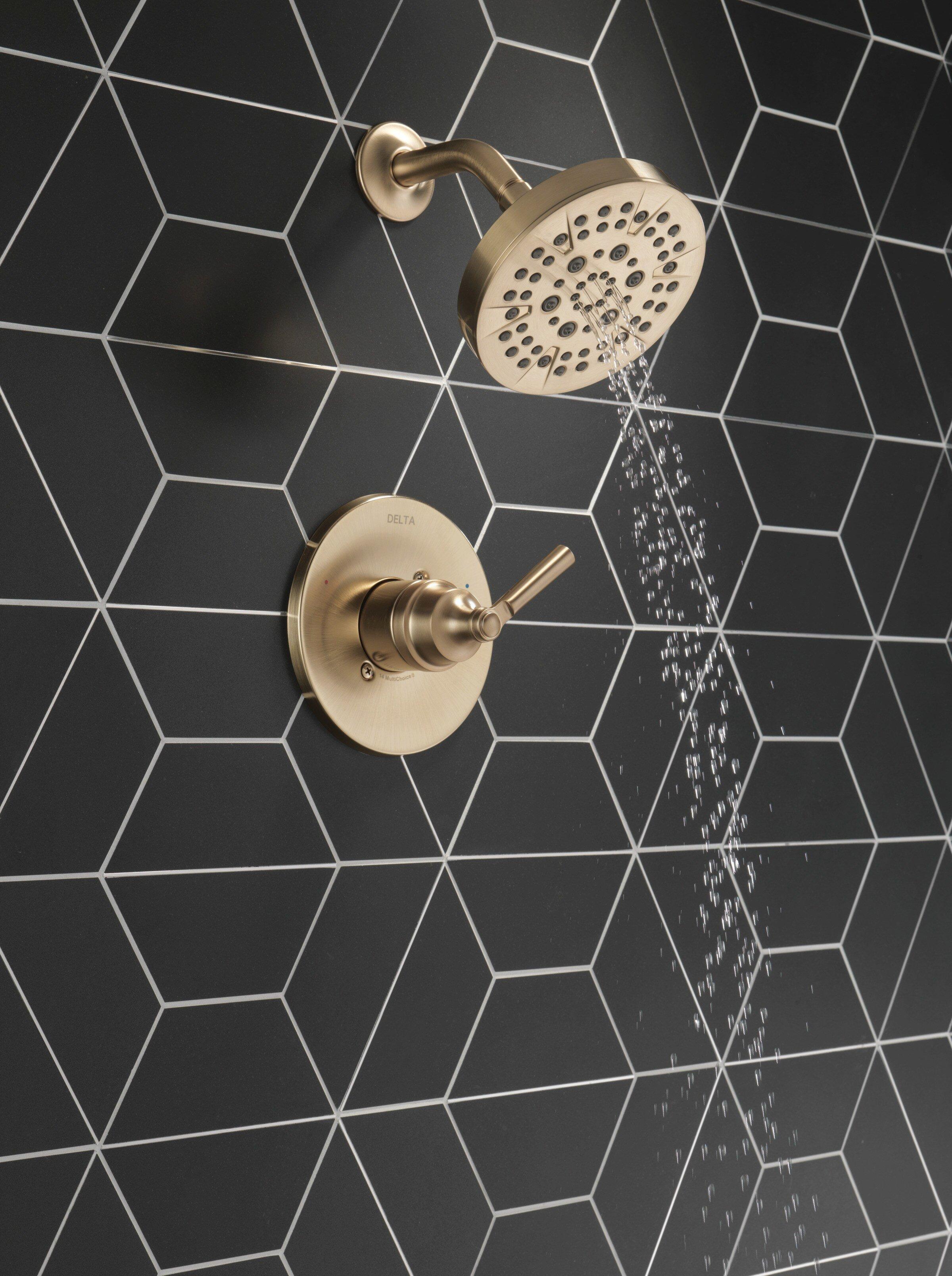 Delta Faucet Brilliance Champagne Bronze Single Handle Multi Function Shower Faucet (Trim Only) 