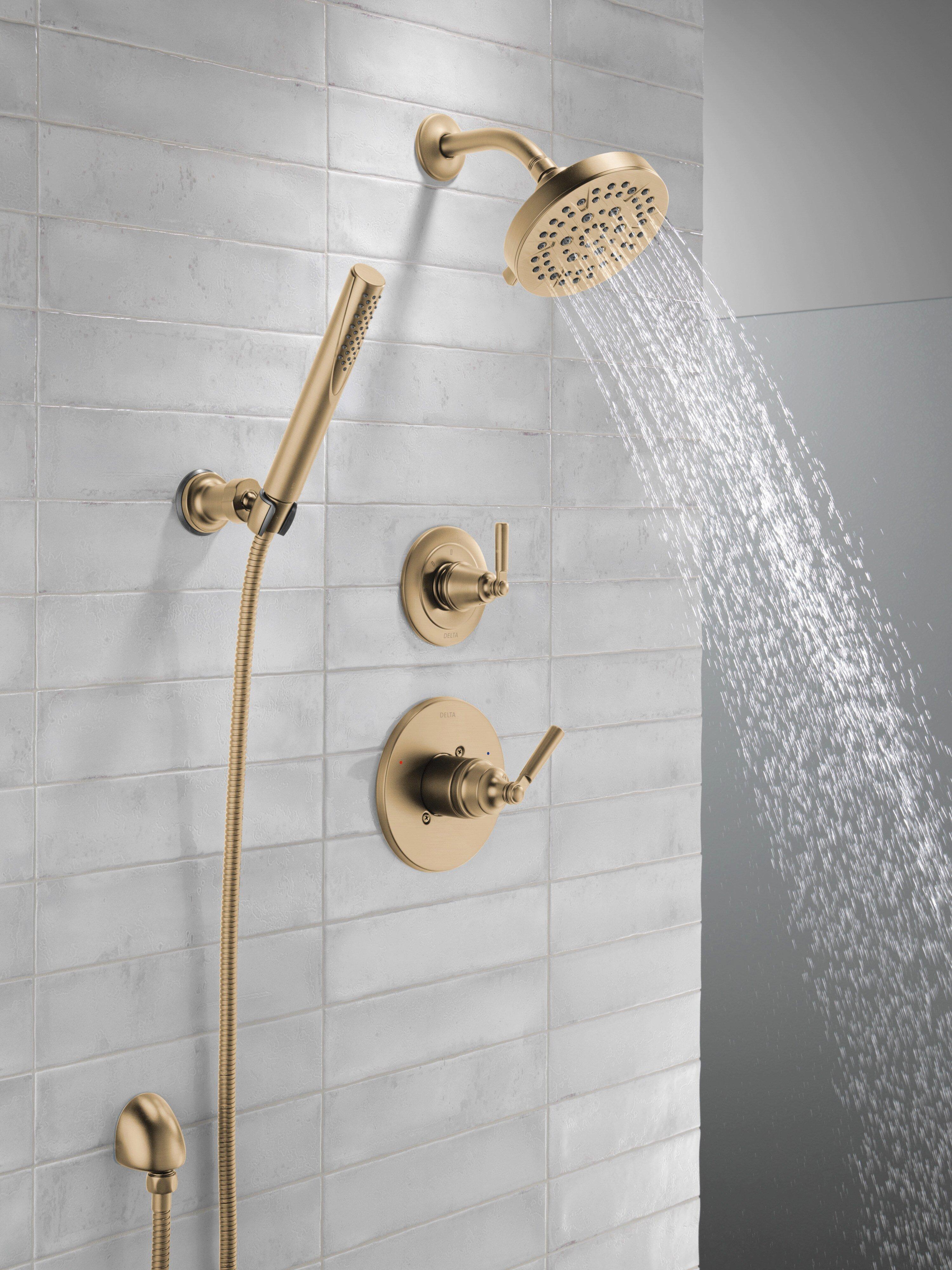 Delta Faucet Brilliance Champagne Bronze Single Handle Multi Function Shower Faucet (Trim Only) 