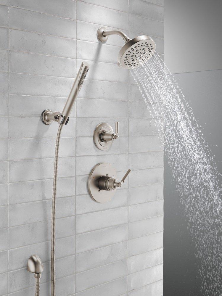 Delta Faucet Brilliance&reg; Stainless Single Handle Multi Function Shower Faucet (Trim Only) 