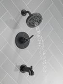 Delta Faucet Matte Black Single Handle Multi Function Bathtub & Shower Faucet (Trim Only) 