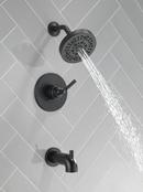 Delta Faucet Matte Black Single Handle Multi Function Bathtub & Shower Faucet (Trim Only) 