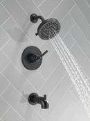 Delta Faucet Matte Black Single Handle Multi Function Bathtub & Shower Faucet (Trim Only) 