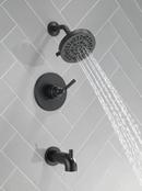 Delta Faucet Matte Black Single Handle Multi Function Bathtub & Shower Faucet (Trim Only) 