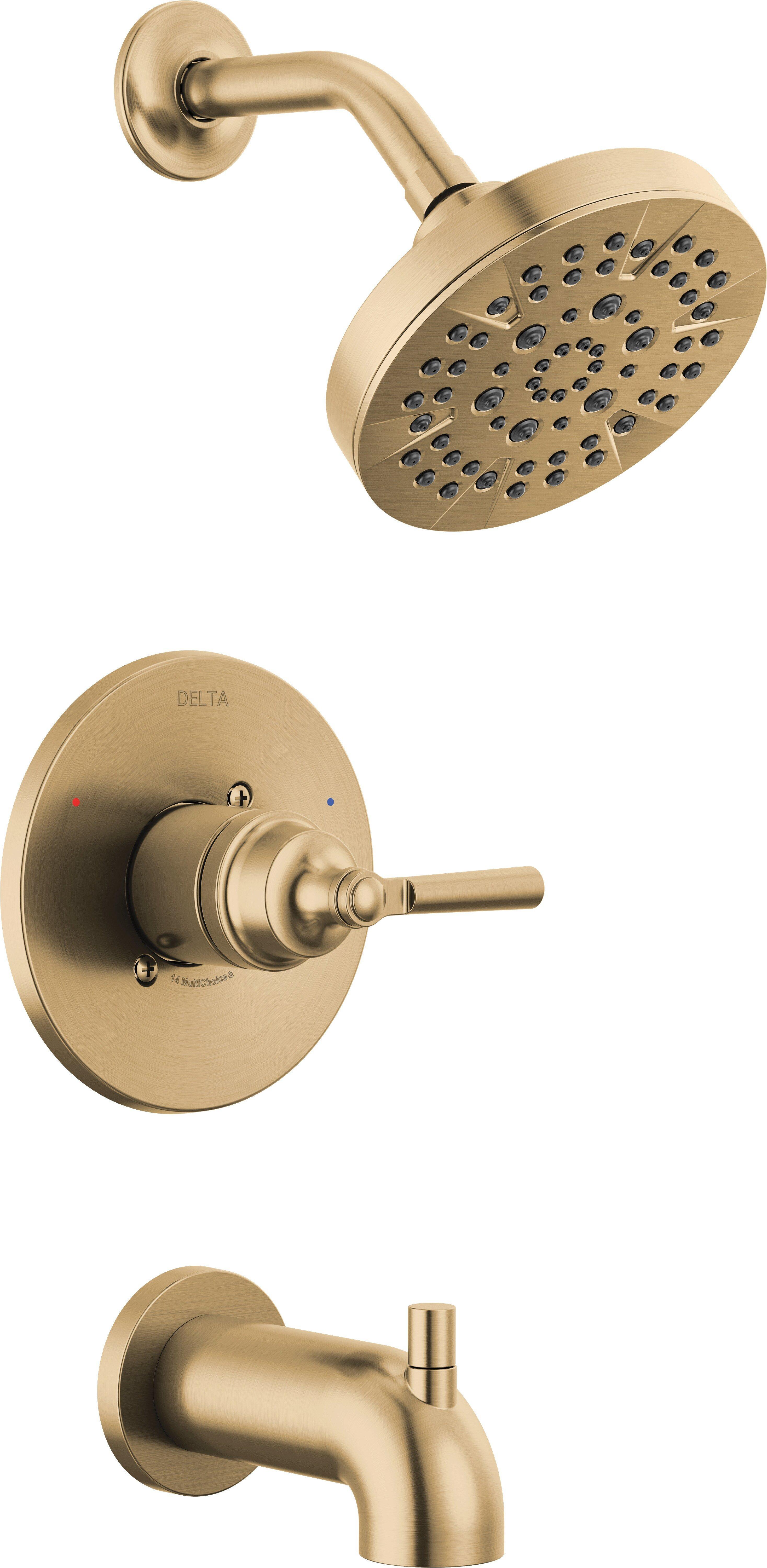 Delta Faucet Brilliance Champagne Bronze Single Handle Multi Function Bathtub & Shower Faucet (Trim Only) 