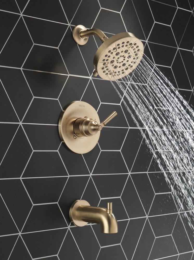 Delta Faucet Brilliance Champagne Bronze Single Handle Multi Function Bathtub & Shower Faucet (Trim Only) 