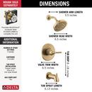 Delta Faucet Brilliance Champagne Bronze Single Handle Multi Function Bathtub & Shower Faucet (Trim Only) 