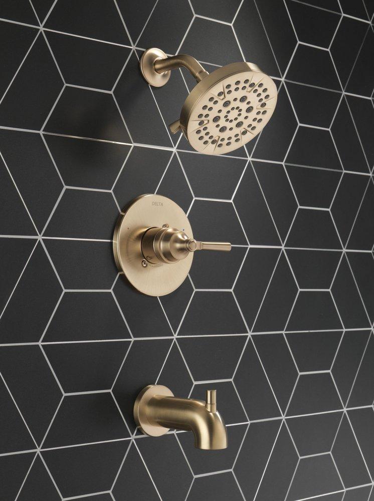 Delta Faucet Brilliance&reg; Champagne Bronze Single Handle Multi Function Bathtub & Shower Faucet (Trim Only) 