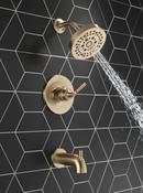 Delta Faucet Brilliance&reg; Champagne Bronze Single Handle Multi Function Bathtub & Shower Faucet (Trim Only) 