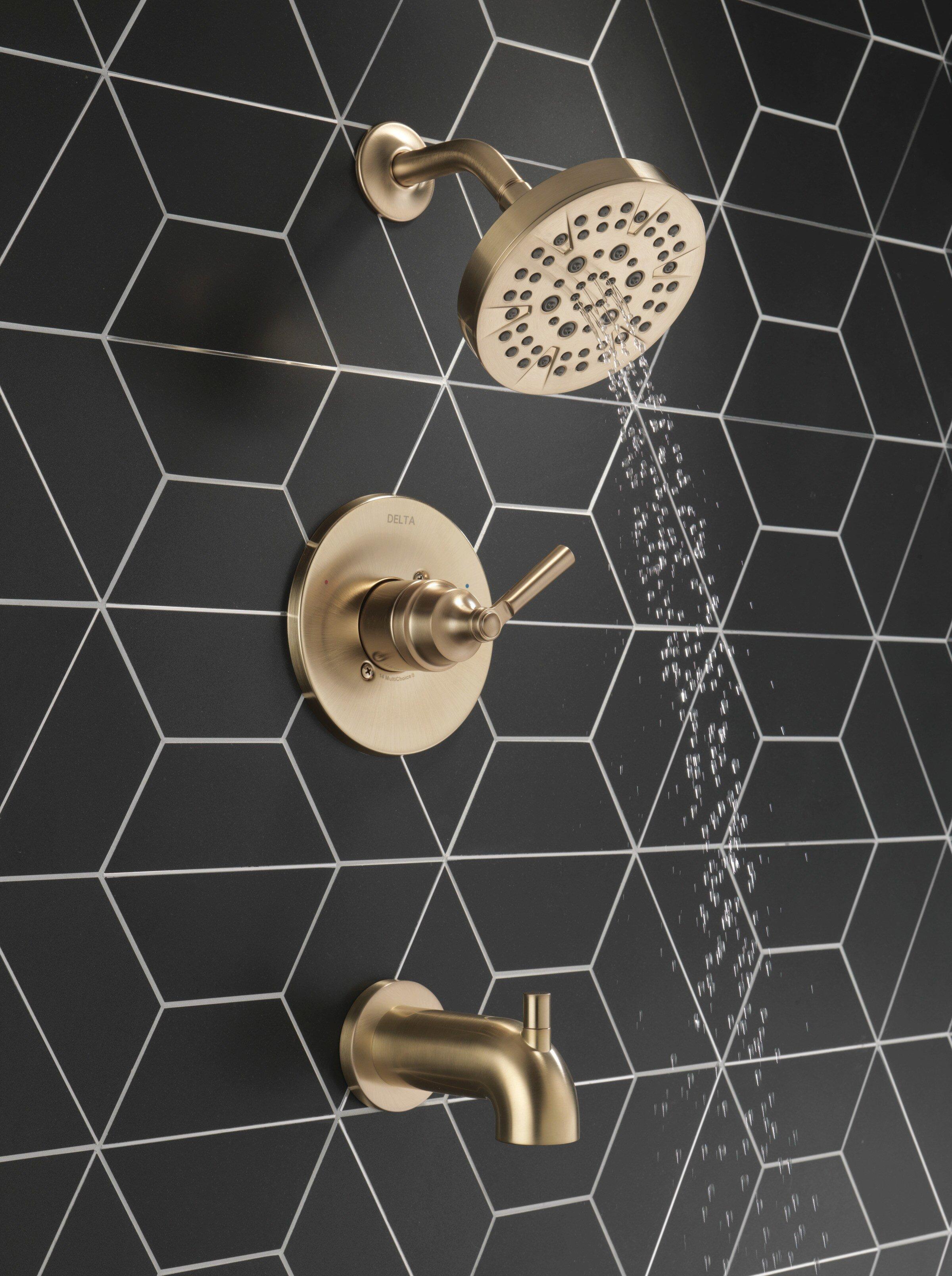 Delta Faucet Brilliance Champagne Bronze Single Handle Multi Function Bathtub & Shower Faucet (Trim Only) 