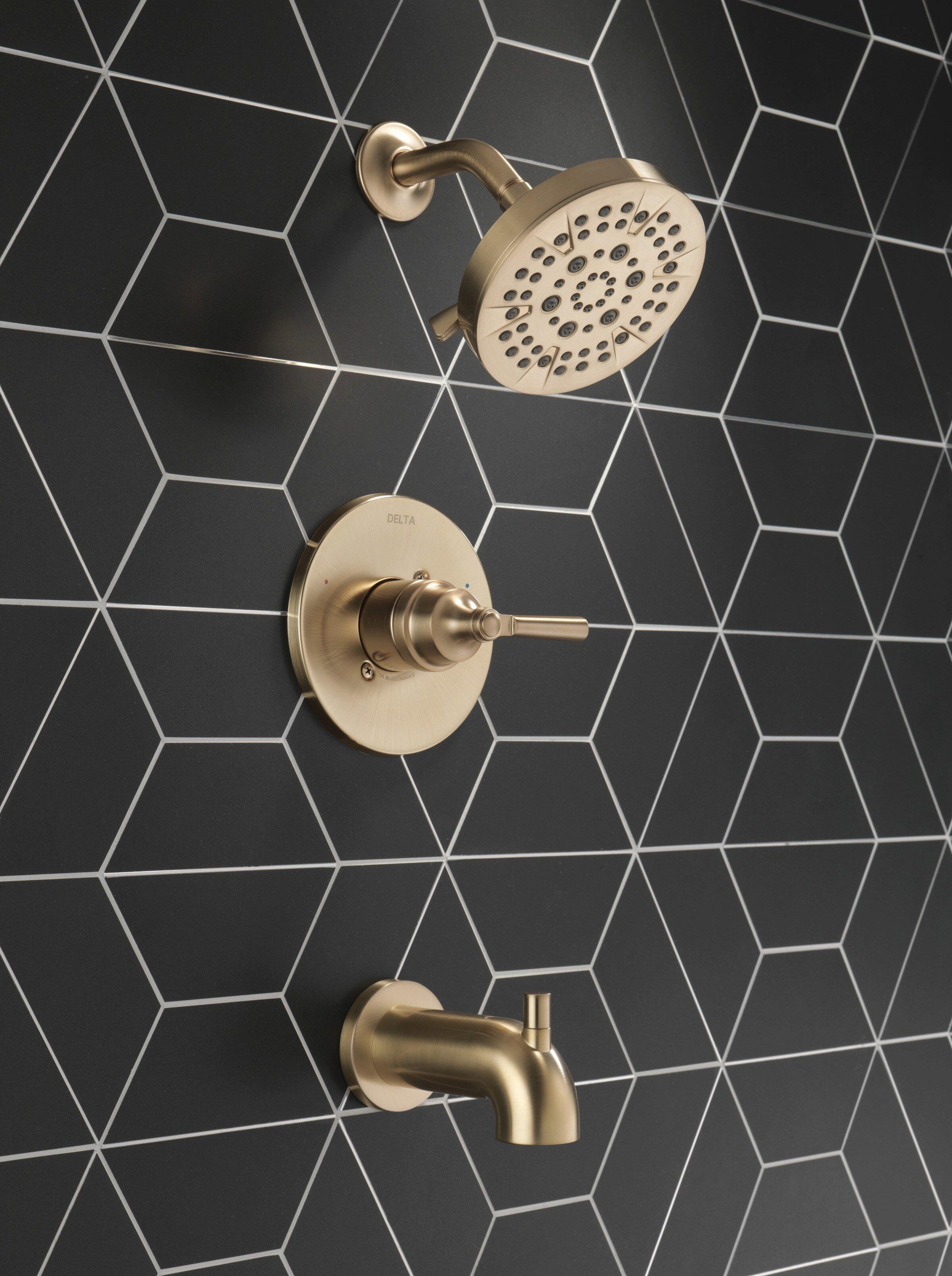 Delta Faucet Brilliance Champagne Bronze Single Handle Multi Function Bathtub & Shower Faucet (Trim Only) 