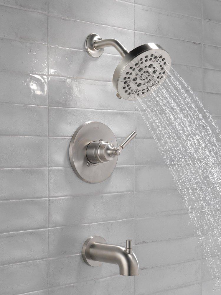 Delta Faucet Brilliance Stainless Single Handle Multi Function Bathtub & Shower Faucet (Trim Only) 